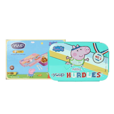 Youp Euro - 450 ML Stainless Steel Peppa Pig Kids Lunch Box