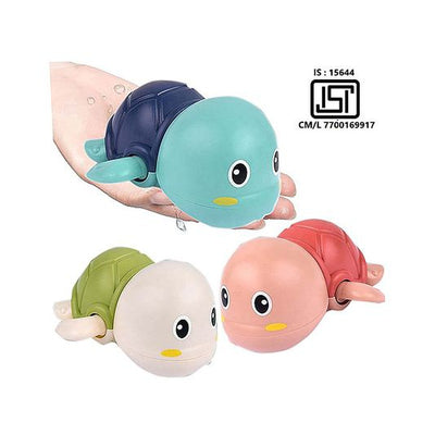 Pack Of 4 | Swimming Turtle Wind Up Bath Toy (Assorted Colour)