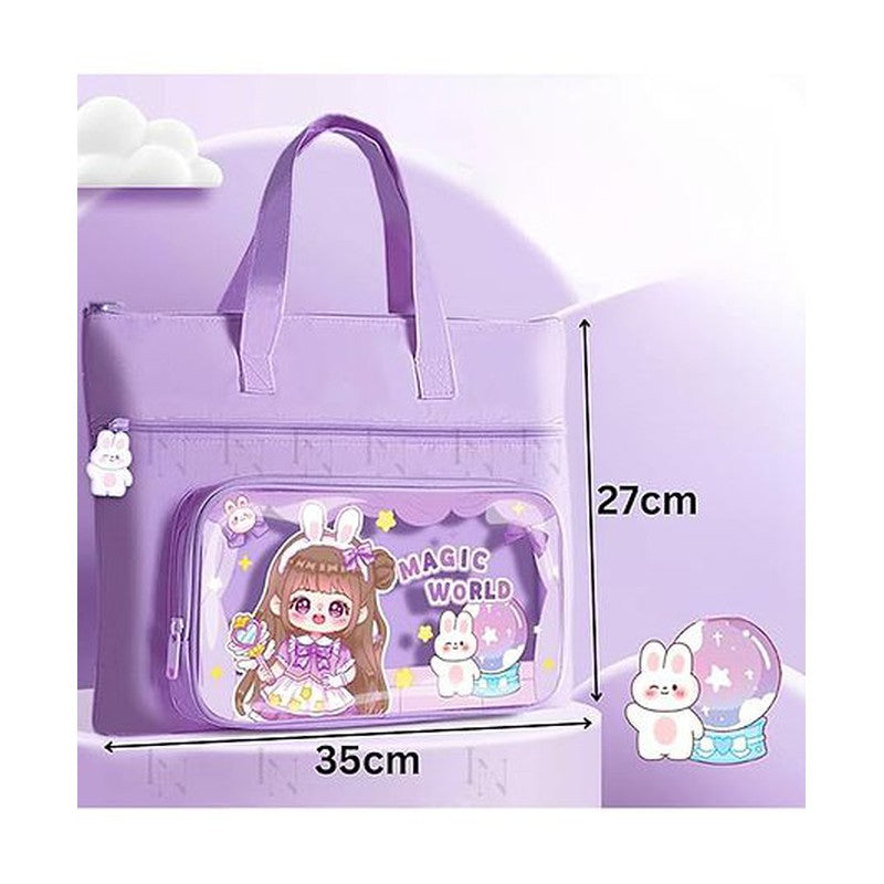 Stylish and Sturdy Tote Bag Waterproof Traveling Bag - Purple