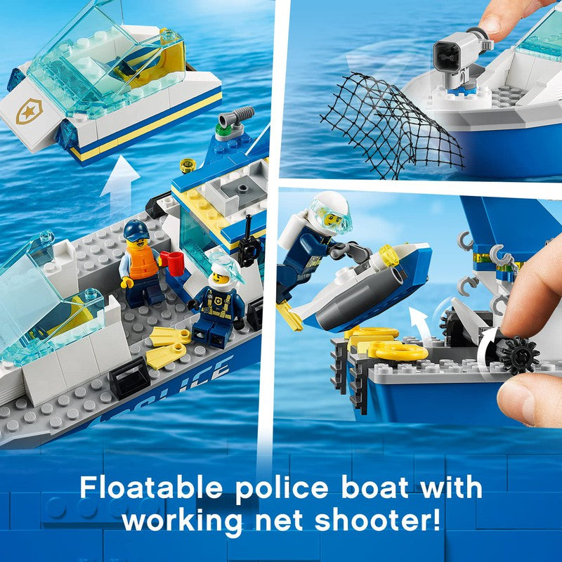Buy LEGO City Police Patrol Boat 60277 Building Kit 276 Pieces