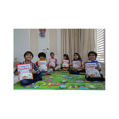 Kids Learning Pillow Cum Cloth Book Purple (Assorted Design) - English Hindi
