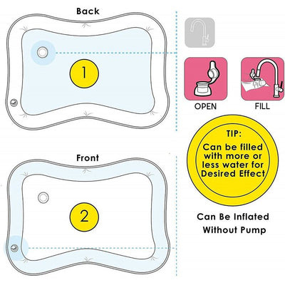 Inflatable Tummy Time Leakproof Water Mat for Kids