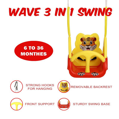 Baby Musical Swing with 4 Stages Multiple Age Settings (Red)