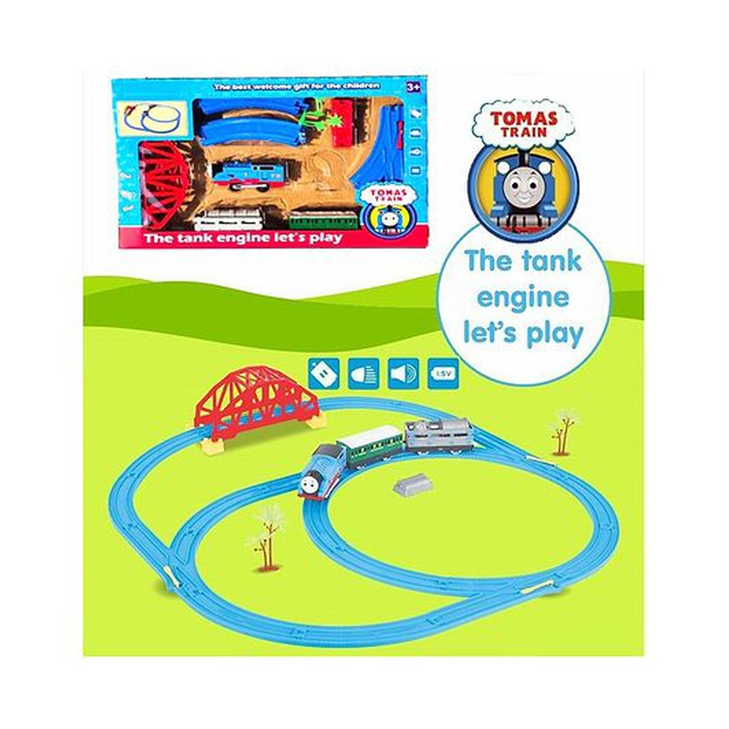 Musical Vintage Thomas Train World Toy Train Track Set Big Size (Assorted Color)