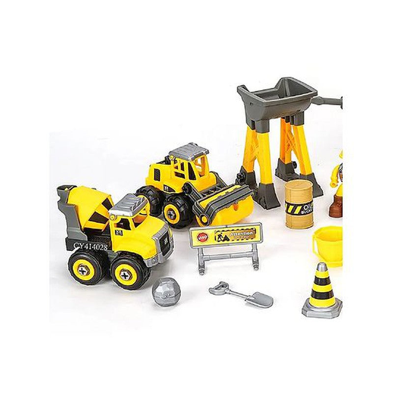 DIY Activity Construction Vehicle Construction Toys Trucks Play Set For Kids - 14 Piece