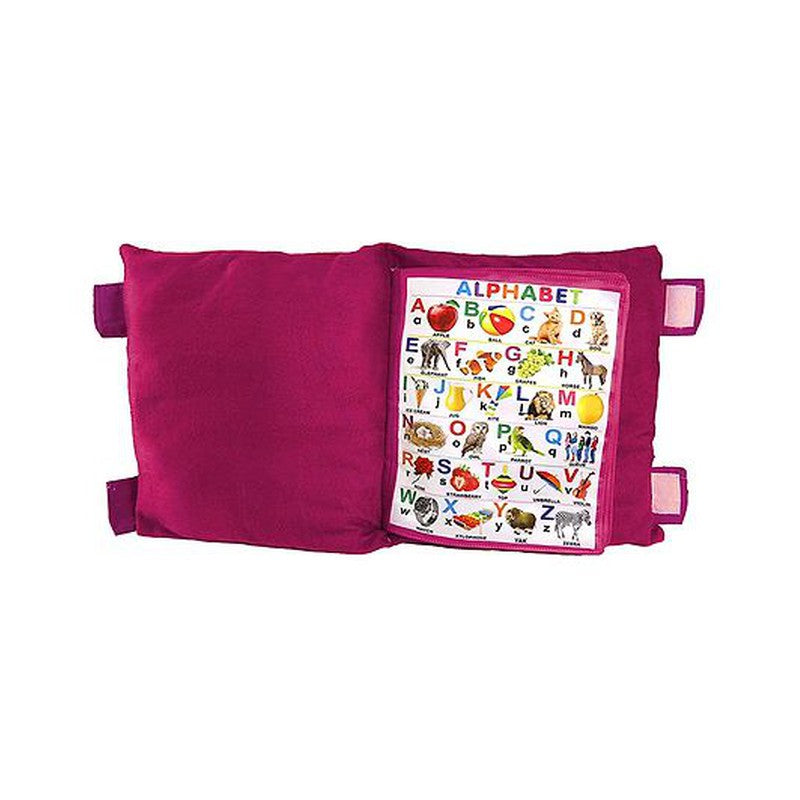 Kids Learning Pillow Cum Cloth Book Pink (Assorted Design) - English Hindi