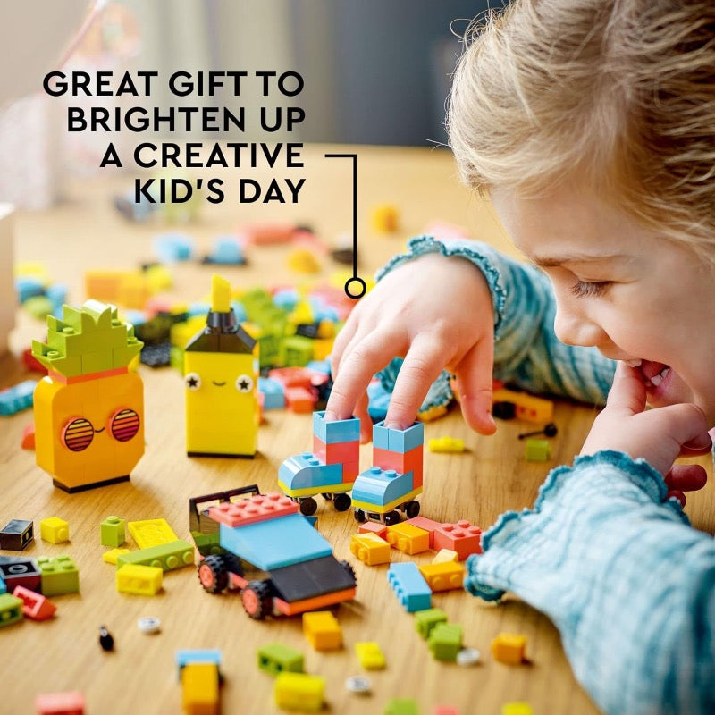 LEGO Classic Creative Neon Colors Fun Brick Box Set 11027 Building Blocks - 333 PCS