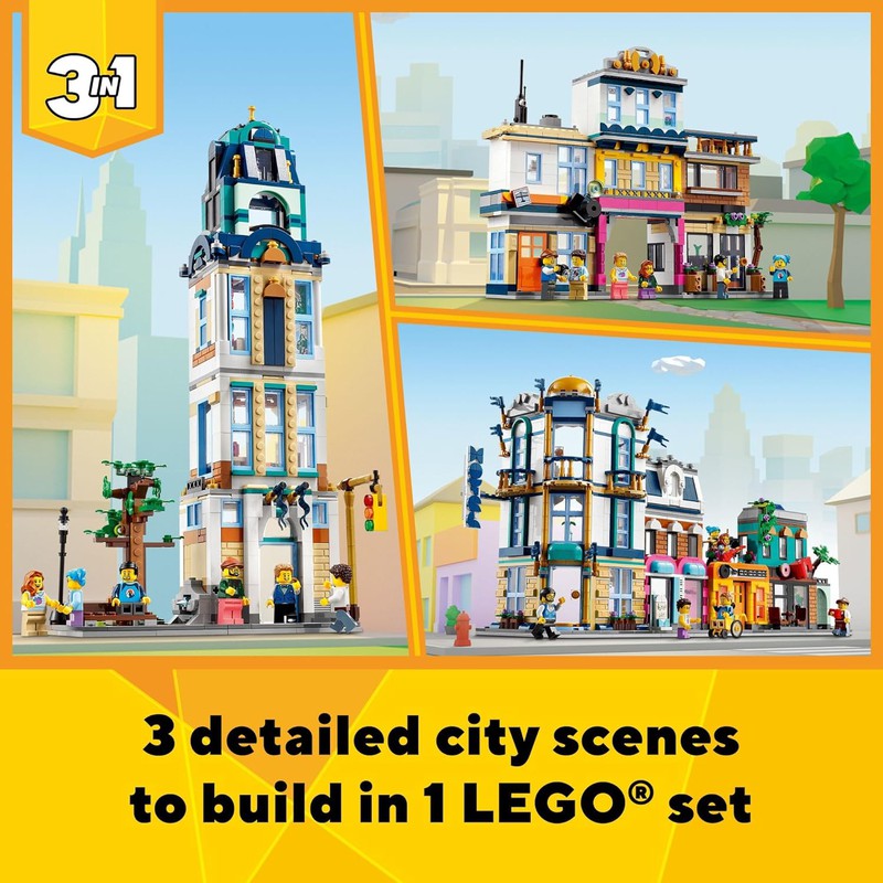 LEGO Creator Main Street 31141 Building Toy Set (1,459 Pieces) -  (COD Not Available)