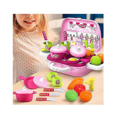 Kitchen Cooking Set With Carry Case Pack Of 25 - Multicolour