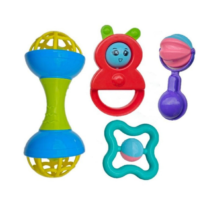 Baby Rattle Set Pack of 4 - Multicolor