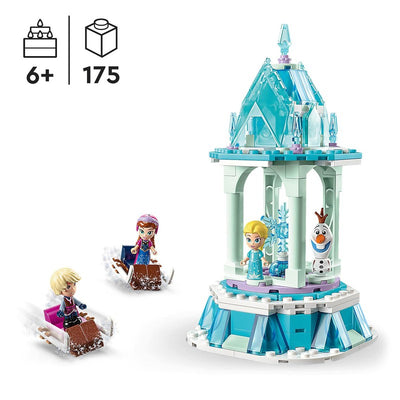 LEGO ǀ Disney Anna and Elsa’s Magical Carousel 43218 Building Toy Set (175 Pieces)