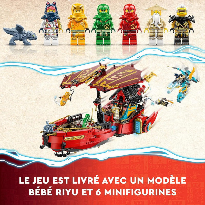 LEGO NINJAGO Destiny’s Bounty – Race Against Time 71797 Building Toy Set (1,739 Pcs) -  (COD Not Available)