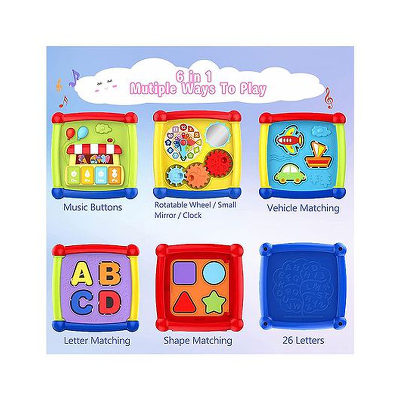 Early Learning Shape Sorter with Music and Light - Multicolor
