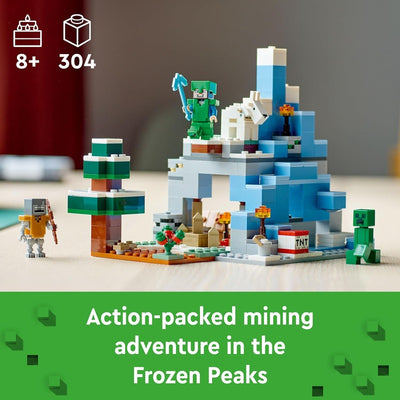 LEGO Minecraft The Frozen Peaks 21243 Building Toy Set (304 Pieces)