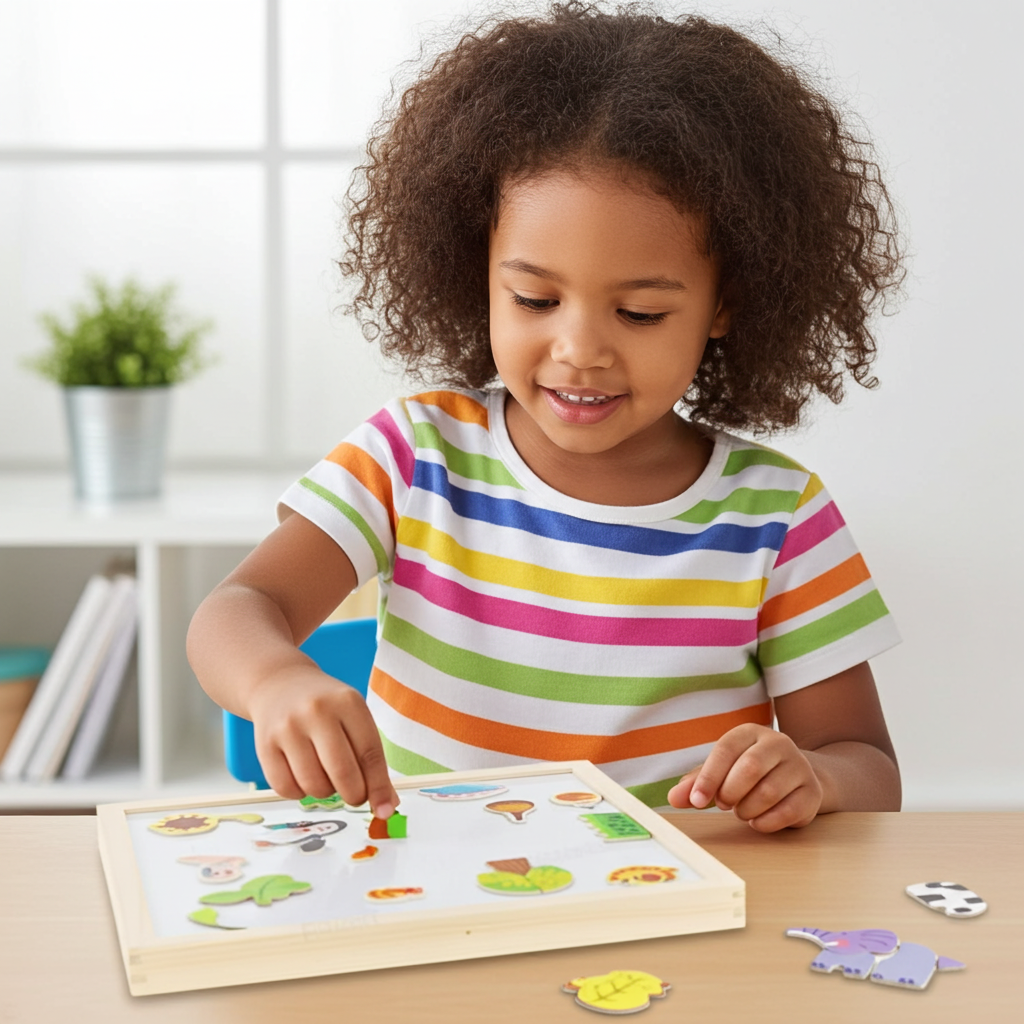 FunBlast Multifunctional Magnetic Wooden Chalkboard