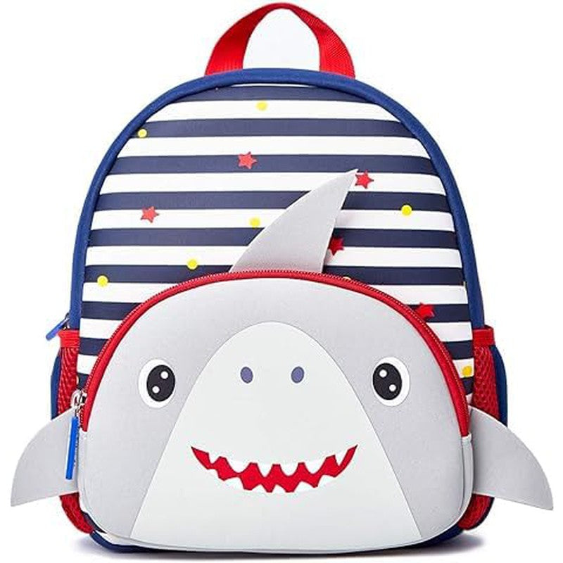 Cute Baby Shark Soft Plush Backpack with Front Pocket for Girls