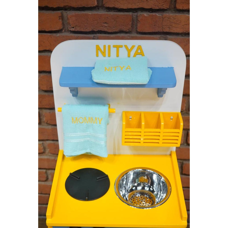 41 Inches Personalised Mini Kitchen with Wheels & Water Dispenser (3-8 Years)