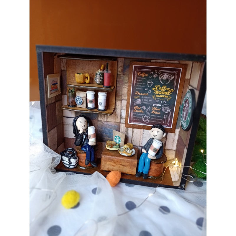 Starbucks Cafe Restaurant Miniature Shadow Box Personalised Frame (COD Not Available)