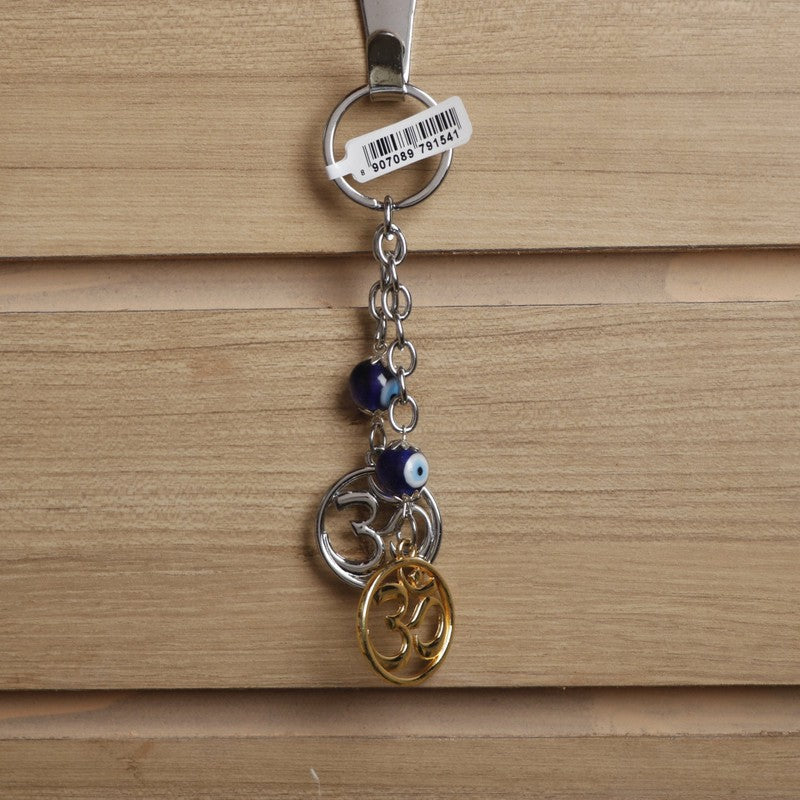 Evil Eye Gold and Silver Keychain- 13 CM