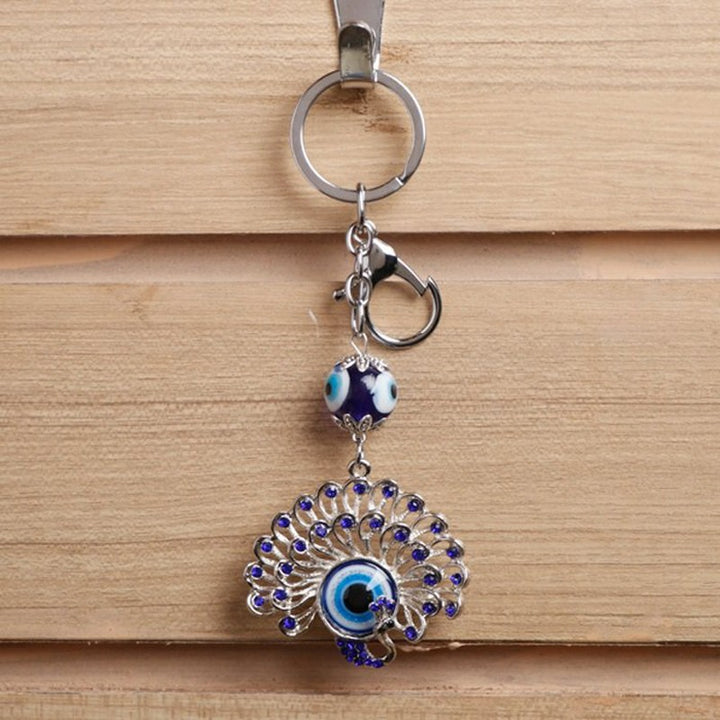 New Stone Evil Peacock Keychain 14 CM