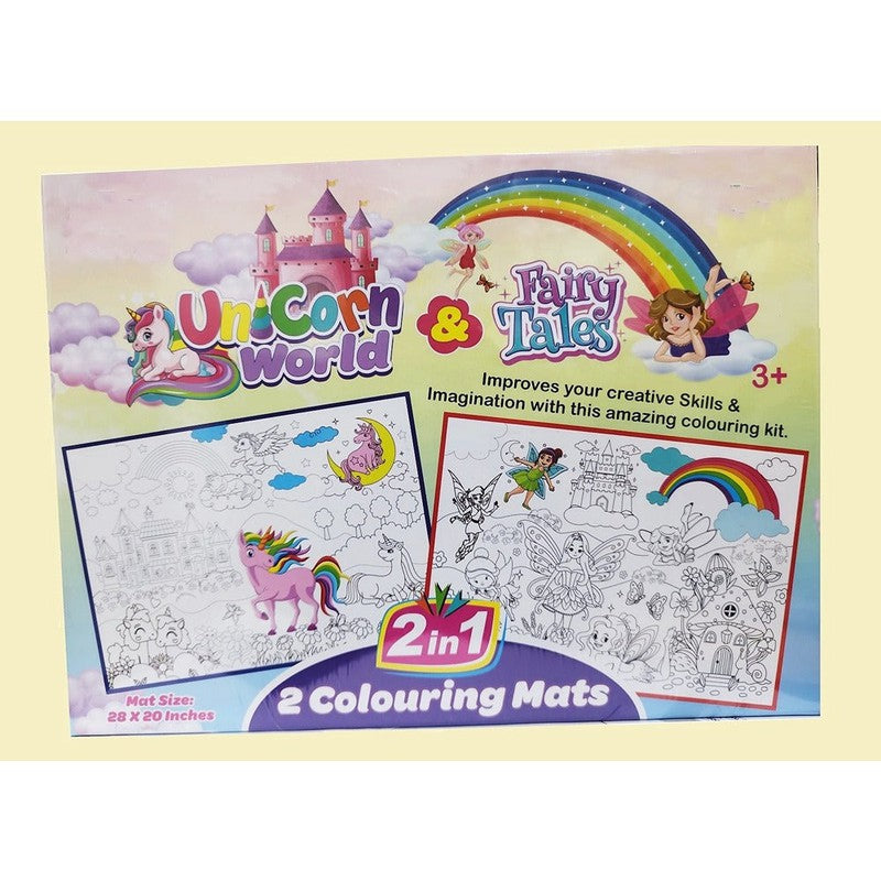 Unicorn & Princess DIY Painting Mat with 12 Waterproof Sketch Pens