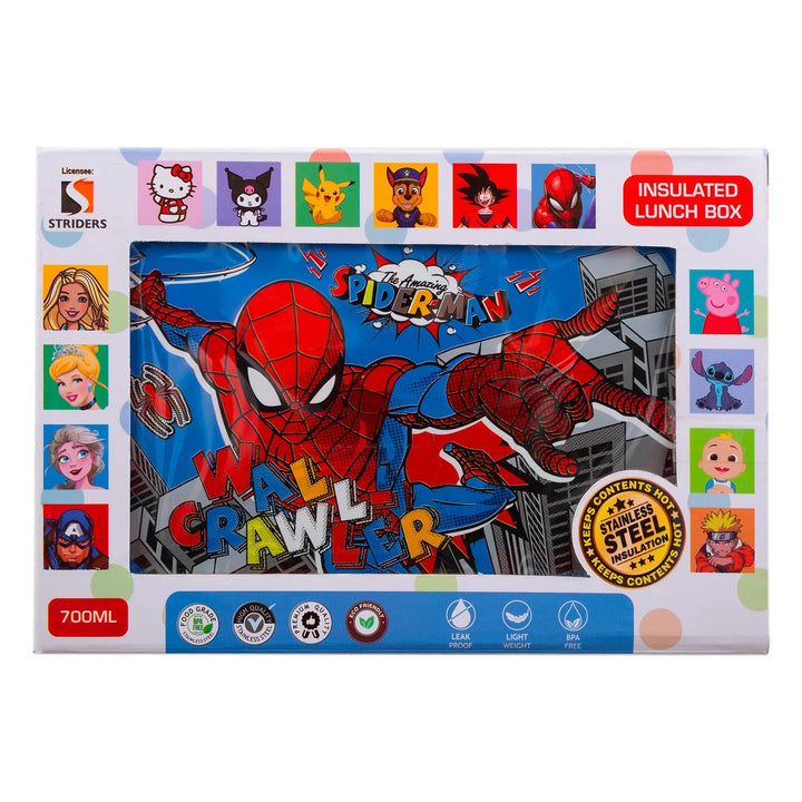 Original Spiderman Stainless Steel Insulated Lunch Box - 700ml | Wall Crawler