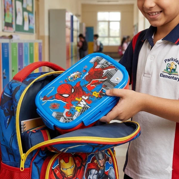 Original Spiderman Stainless Steel Insulated Lunch Box - 700ml | Wall Crawler