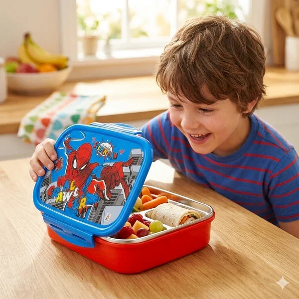 Original Spiderman Stainless Steel Insulated Lunch Box - 700ml | Wall Crawler