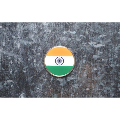 Indian Flag Fridge Magnet Round