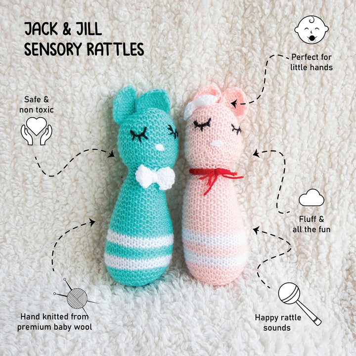 Jack & Jill Sensory Rattles (3-12 Months)