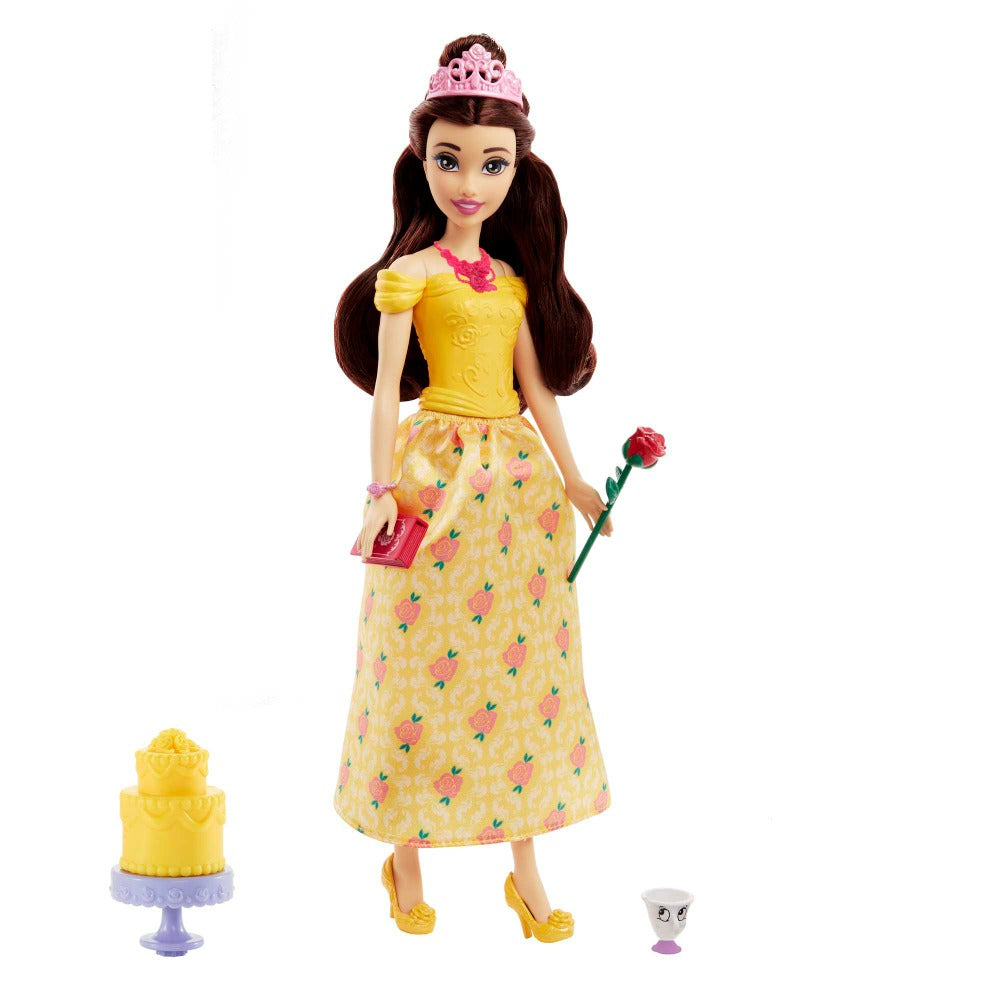 Mattel Original Disney Princess Belle with Cake & Accessories (3-7 Years)