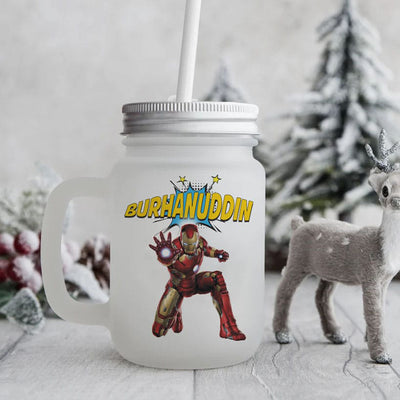 Personalised Frosted Mason Jar - (COD not Available)