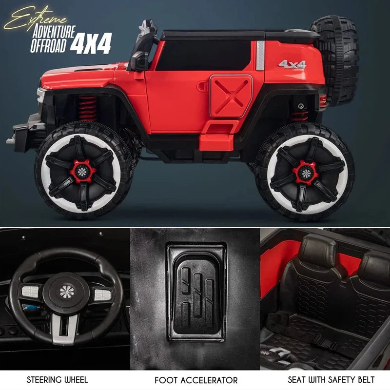 Battery Operated Ride-On Jeep for Kids with Music, Light & Rechargeable Battery | TUB1166 | COD Not Available