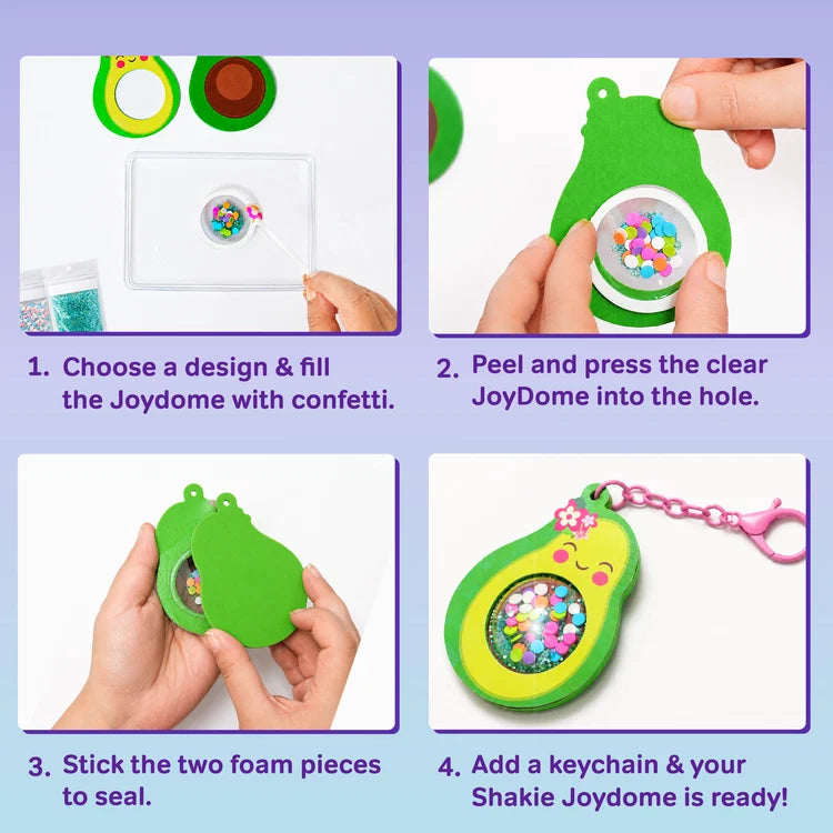 Chalk & Chuckles DIY Shaker Keychains & Bag Charms Joydomes – Kawaii Cuties | Encourages Creativity Skills