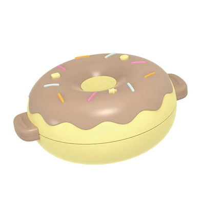 Kids Stainless Steel Donut Shaped Double insulated Lunch Box (Beige)