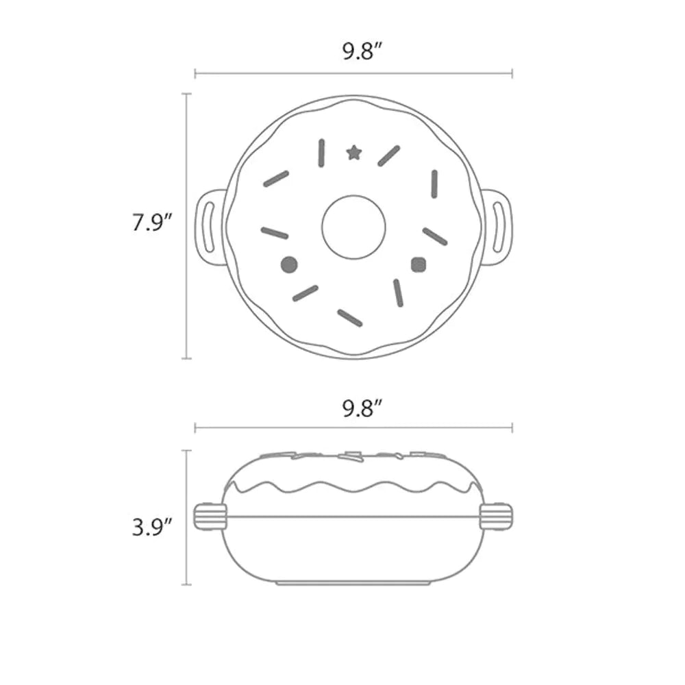 Donut Shaped Double Insulated Lunch Box (Pink)