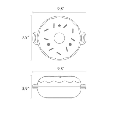 Donut Shaped Double Insulated Lunch Box (Pink)