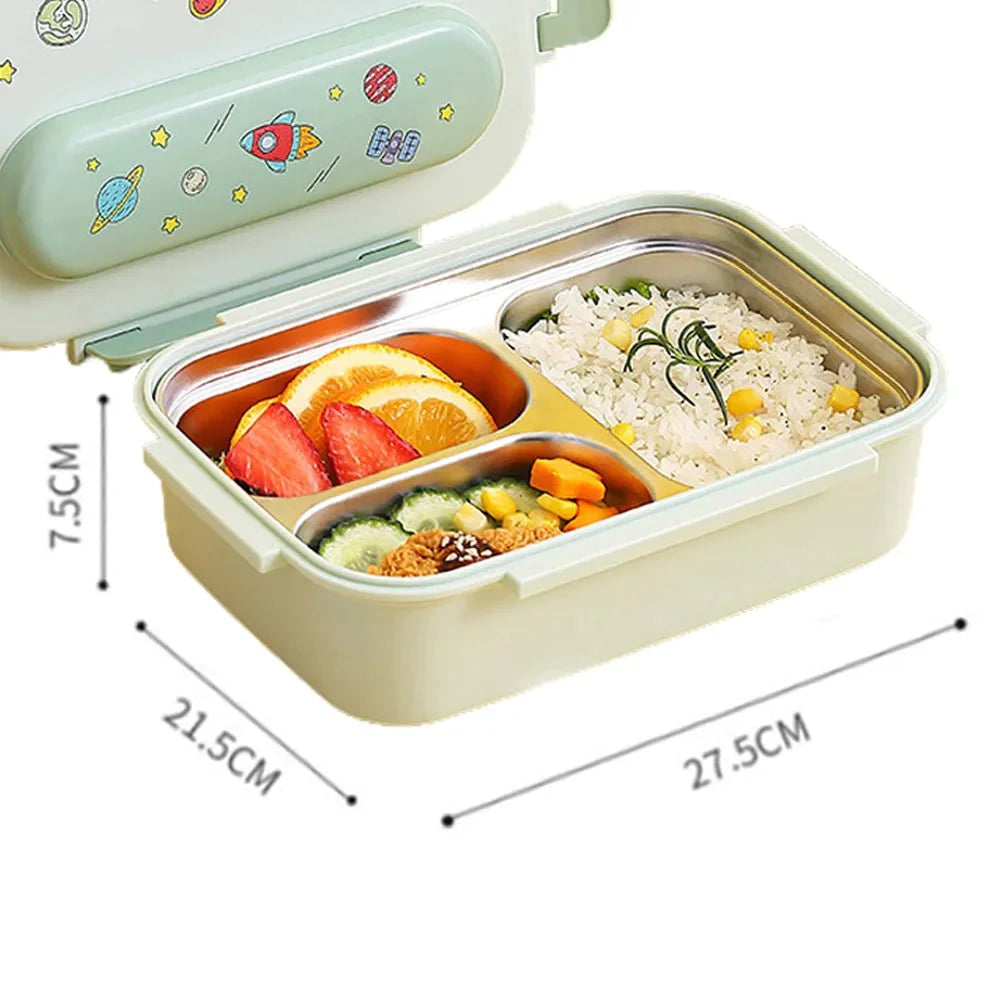 Kids Tiffin Lunch Box with Insulated Lunch Box Cover, Mint Green - Little  Surprise Box