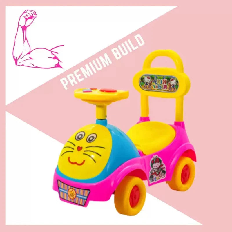 Kitty Ride-on Car (Pink & Yellow)