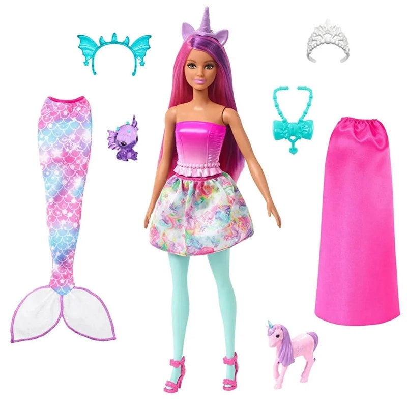 Original Barbie Dreamtopia Doll  Set With Fantasy Pets & Accessories