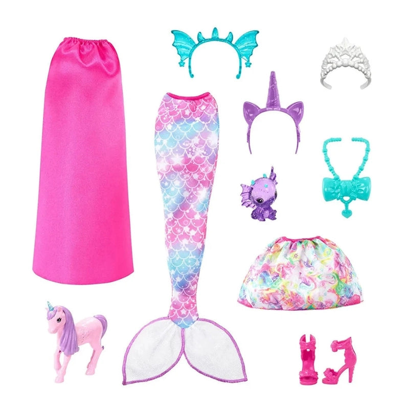 Original Barbie Dreamtopia Doll  Set With Fantasy Pets & Accessories