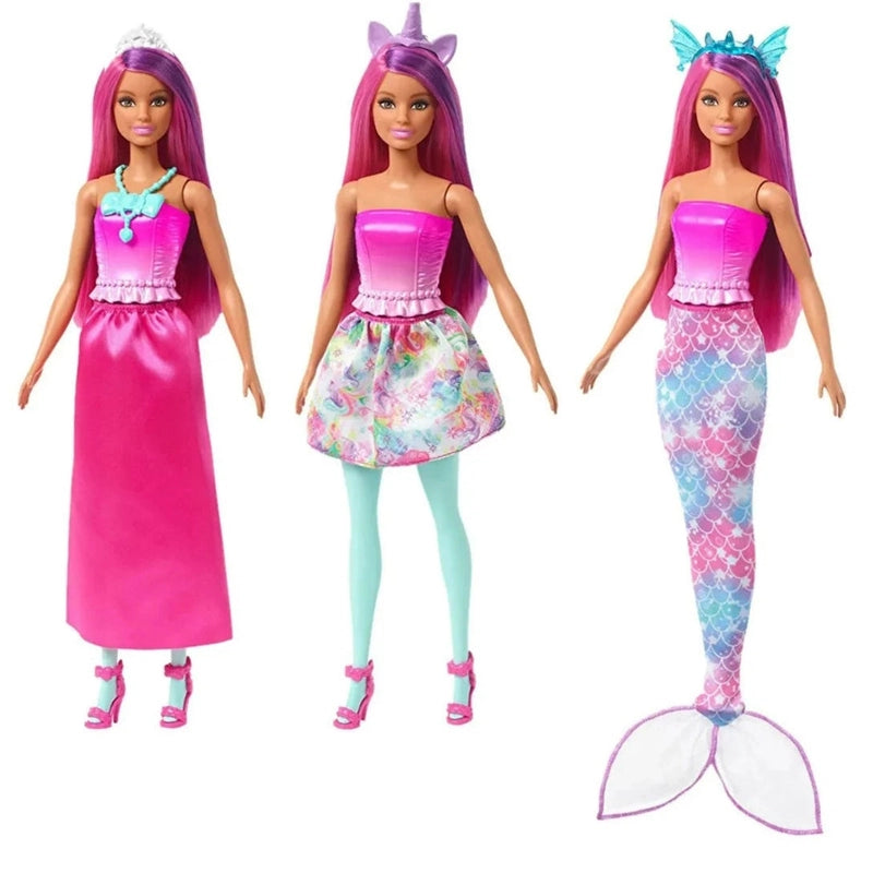 Original Barbie Dreamtopia Doll  Set With Fantasy Pets & Accessories