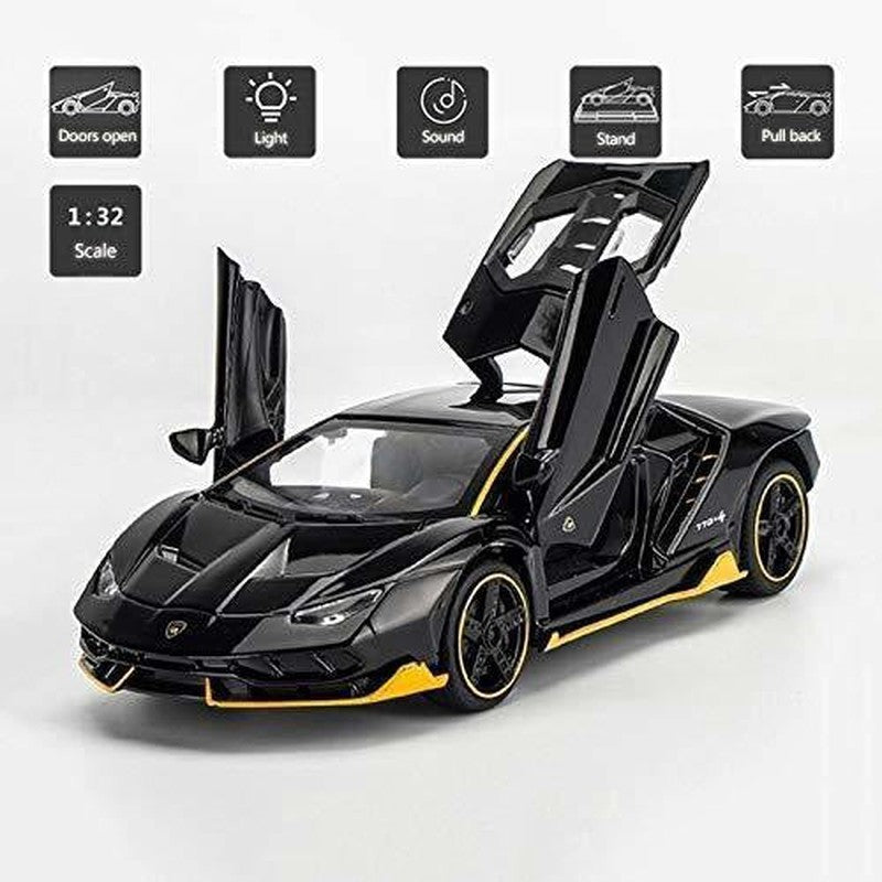 Resembling Centenario Lp 770-4 Model Alloy Sports Car Diecast Model Sound And Light Pull Back Cars Toys