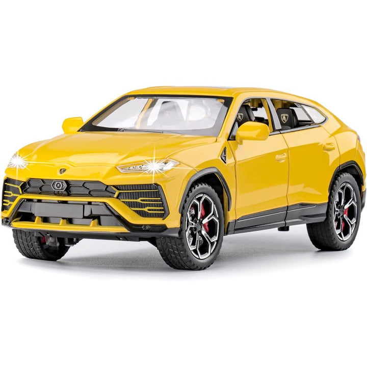 Resembling Lamborghini Urus Diecast Metal Car with Smoke Simulation, Pullback Function, Light, Sound & Openable Doors | 1:24 Scale Model