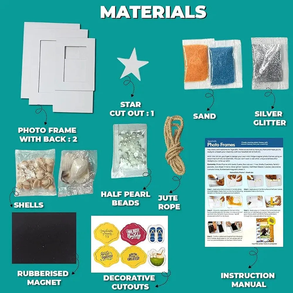 Toykraft Seashells Photo Frames DIY Art & Craft Kit