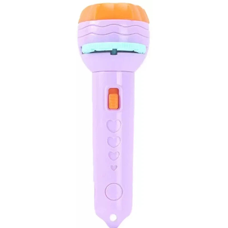 Learning and Educational Projector Flash Light Torch (Purple & Sky)