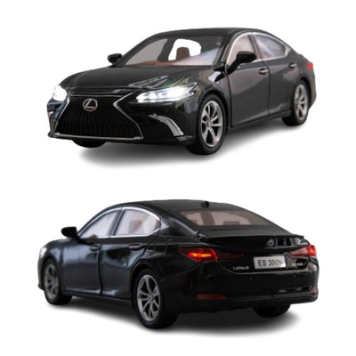 Resembling Lexus LS500H Diecast Metal Car with Pullback Function, Light, Sound & Openable Doors | 1:32 Scale Model | Assorted Colour