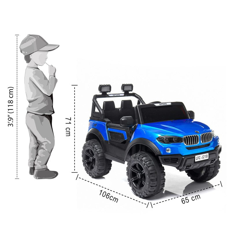 Rechargeable Battery Operated Ride-On Jeep for Kids with Light & Music | Battery Car | COD Not Available