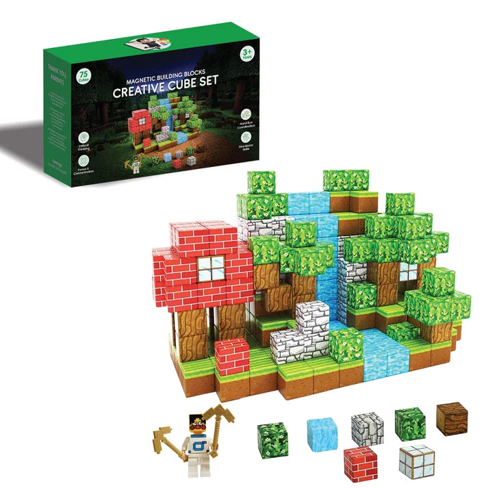 Kidology 75 Pieces Magnetic Creative Builder Blocks | Magnetic Construction & Learning Toy