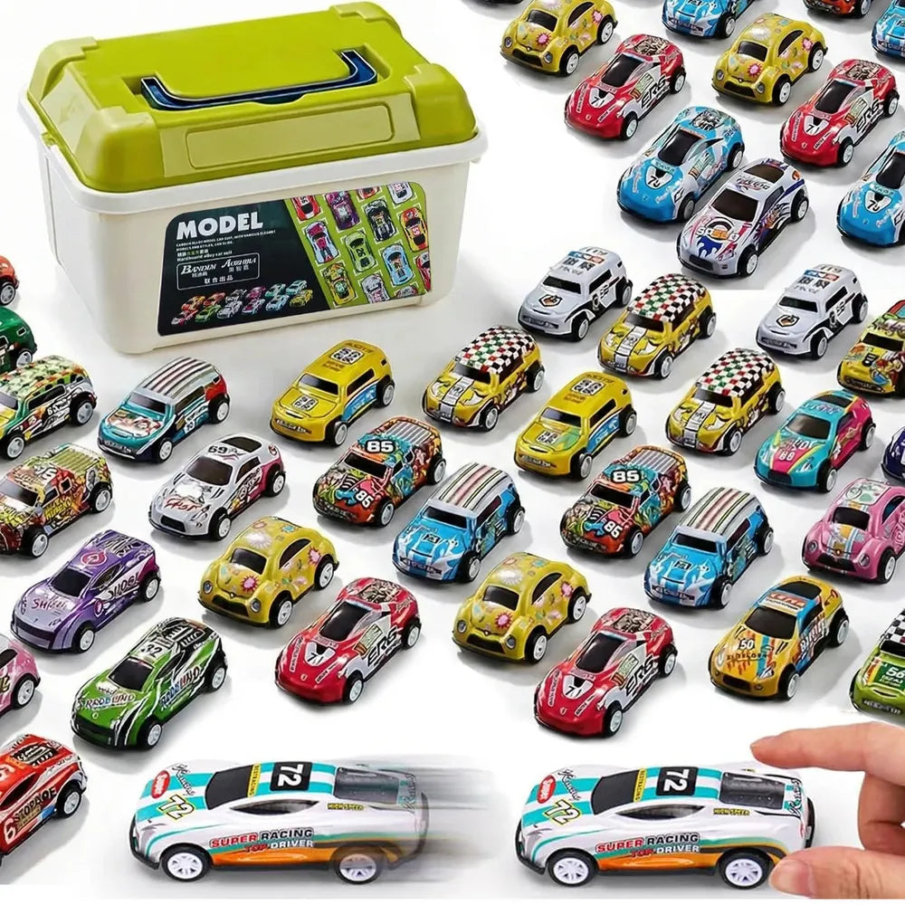 Kidology Mini Pull Back Cars with Storage Box